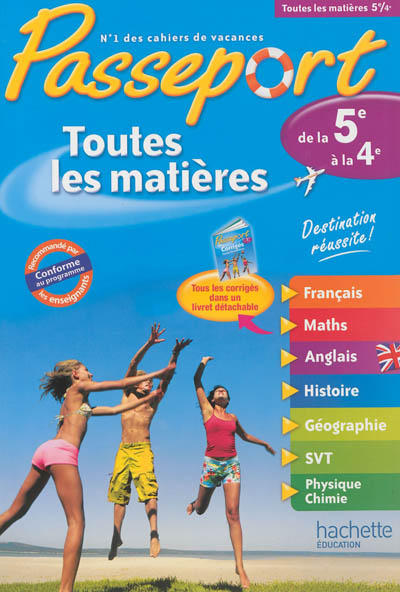 Passeport toutes les matières, de la 5e à la 4e