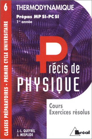 thermodynamique : mpsi, pcsi