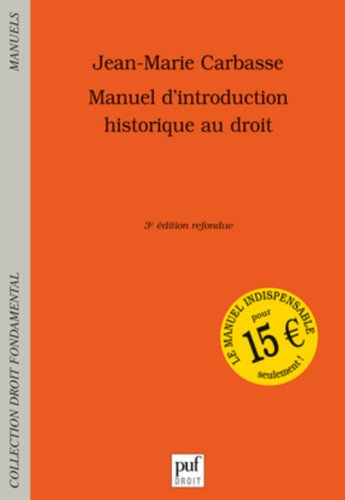 Manuel d'introduction historique au droit