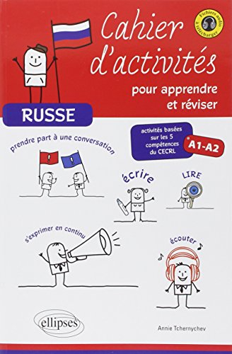 Russe, cahier d'activités pour apprendre et réviser : activités basées sur les 5 compétences du CECR