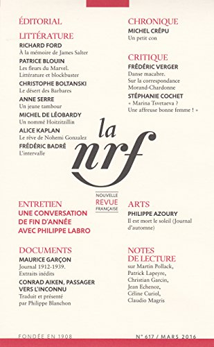 Nouvelle revue française, n° 617