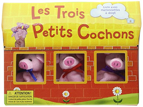 les trois petits cochons : livre avec marionnettes à doigt