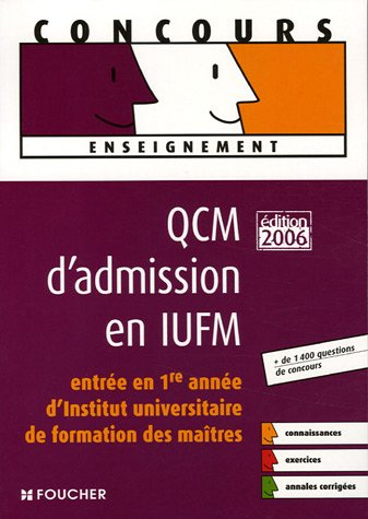 qcm d'admission en iufm