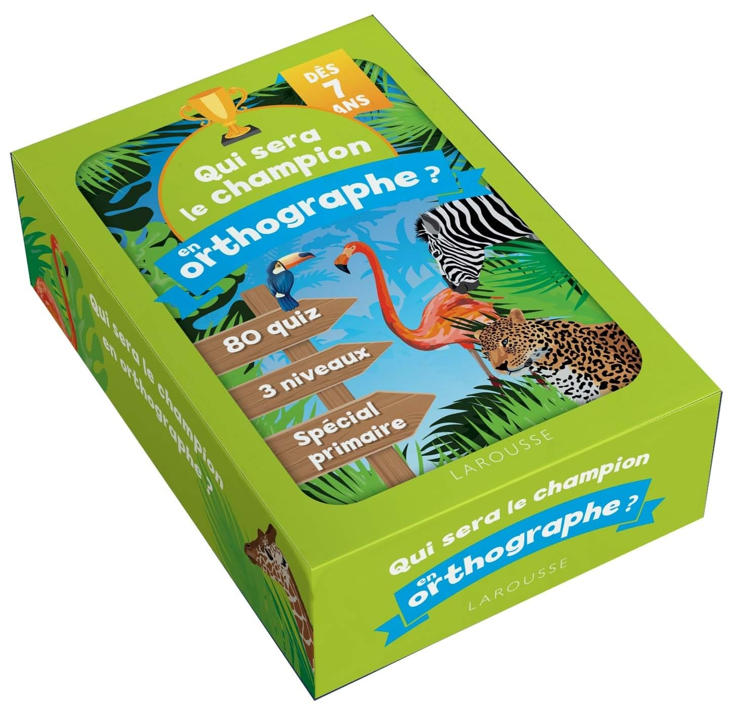 Qui sera le champion en orthographe ? : 80 quiz, 3 niveaux, spécial primaire : dès 7 ans