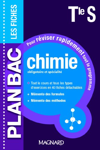Chimie obligatoire et spécialité, terminale S : les fiches