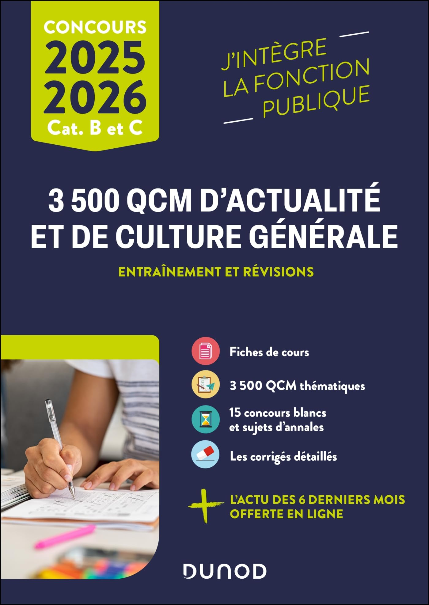 3.500 QCM d'actualité et de culture générale : entraînement et révisions : cat. B et C, concours 202