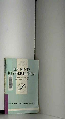 Les Droits d'enregistrement