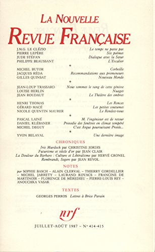 Nouvelle revue française, n° 414-415