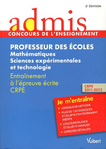 Professeur des écoles : mathématiques, sciences expérimentales et technologie : entraînement à l'épr