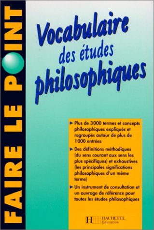 Vocabulaire des études philosophiques