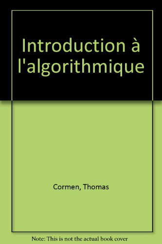 Introduction à l'algorithmique