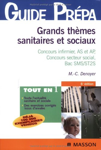 Grands thèmes sanitaires et sociaux : concours infirmier, AS et AP, concours secteur social, bac SMS