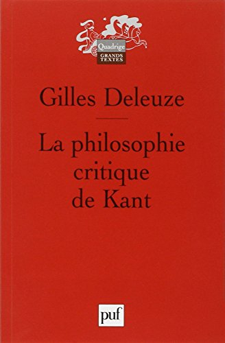 La philosophie critique de Kant