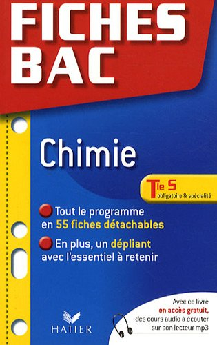Chimie, Tle S, obligatoire et spécialité