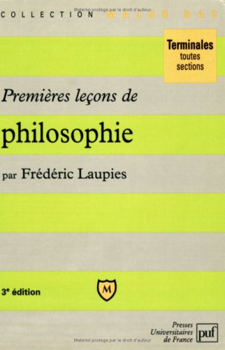 premières leçons de philosophie