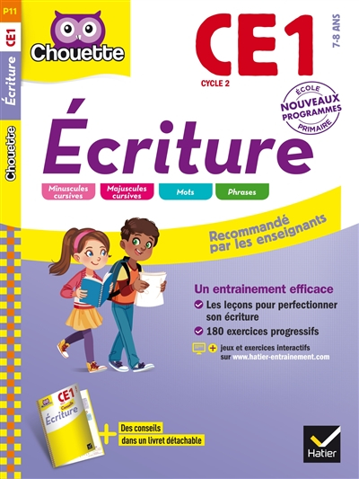Ecriture CE1, cycle 2, 7-8 ans : nouveau programme