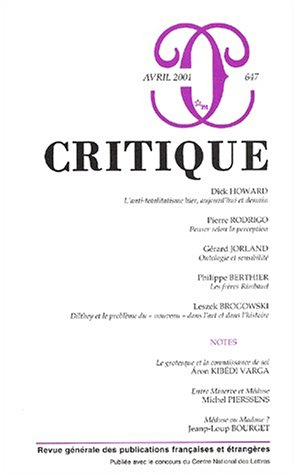 Critique, n° 647
