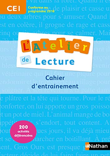 L'atelier de lecture CE1, cycle 2 : cahier d'entraînement