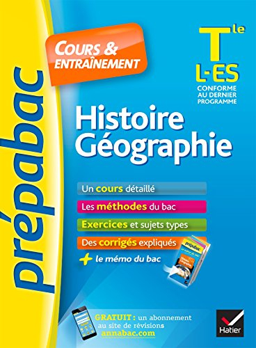 Histoire géographie, terminale L, ES : cours & entraînement