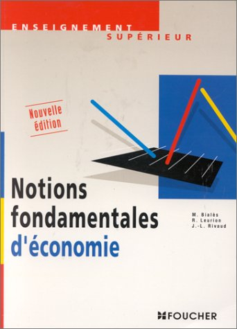 Notions fondamentales d'économie