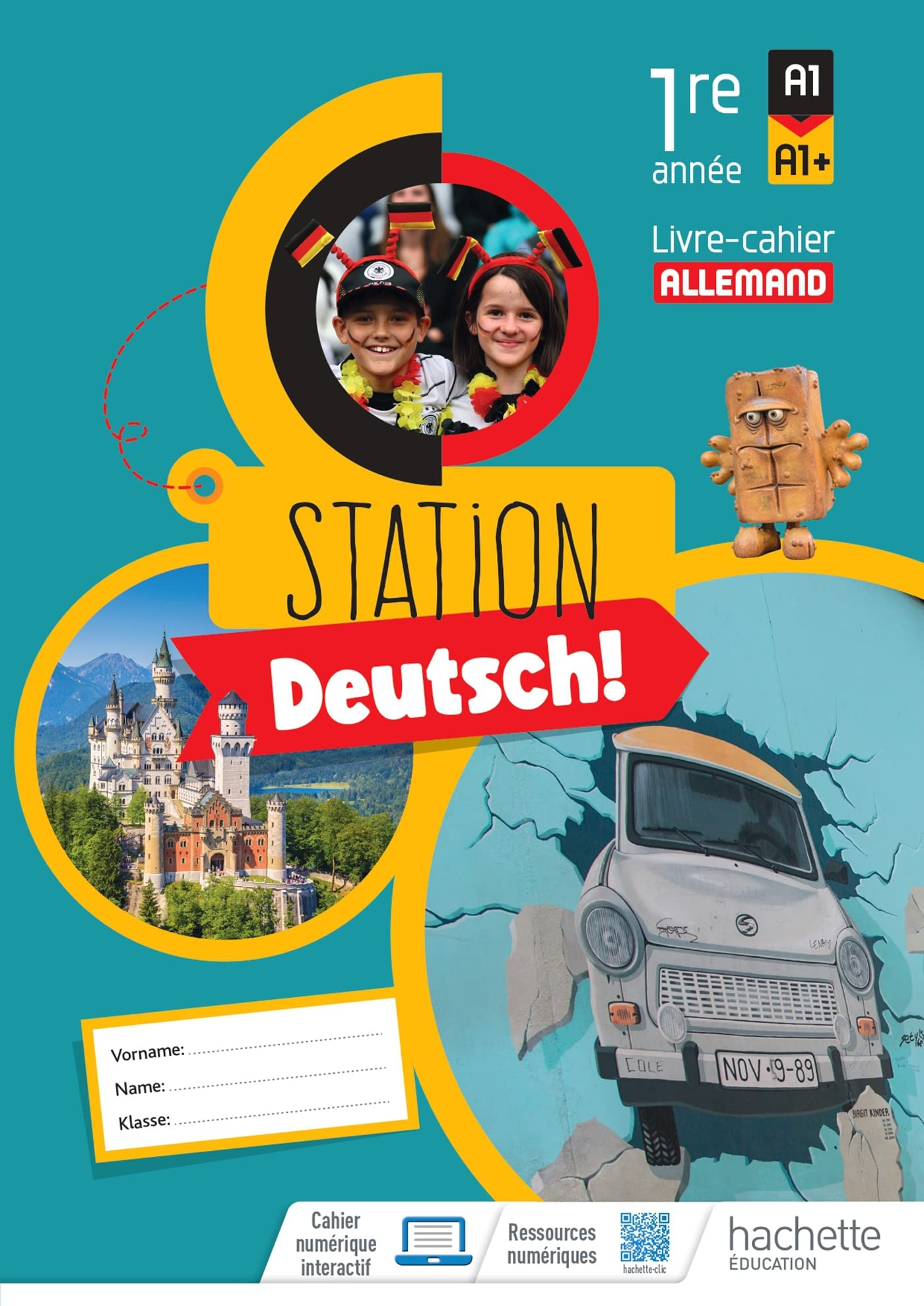 Station Deutsch! 1re année, A1-A1+ : livre-cahier allemand