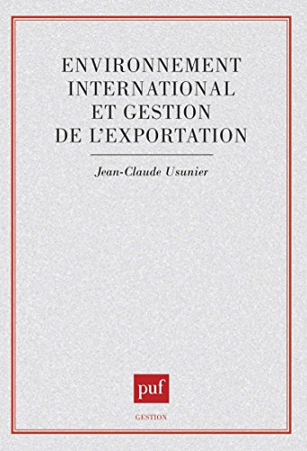 Environnement international et gestion de l'exportation