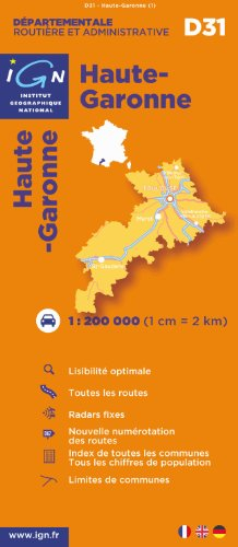 D31 Haute-Garonne 1/200.000