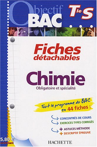 Chimie obligatoire et spécialité, terminale S