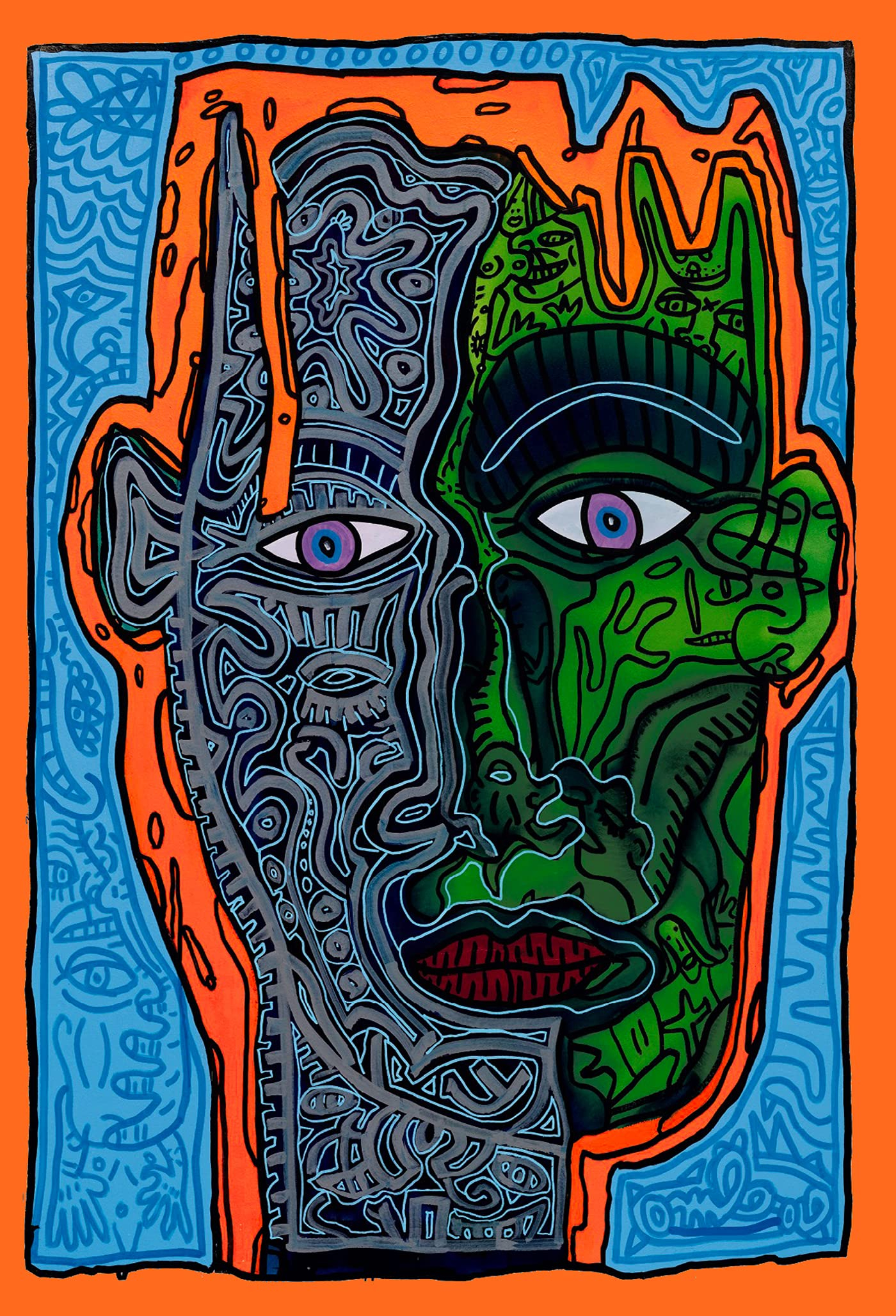 Labyrinthe de têtes : Robert Combas