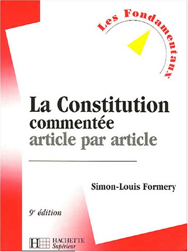 la constitution commentée article par article