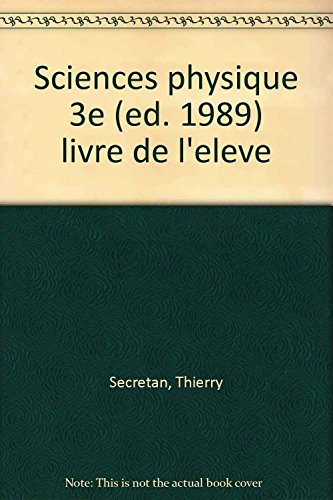 sciences physiques 3e. manuel