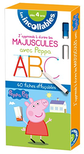 Les incollables, Peppa Pig : j'apprends à écrire les majuscules avec Peppa, dès 4 ans : 40 fiches ef