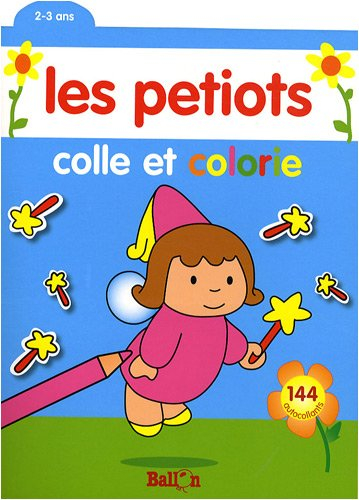 Les petiots : colle et colorie, 2-3 ans : bleu