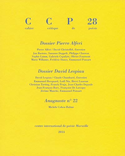 Cahier critique de poésie, n° 28