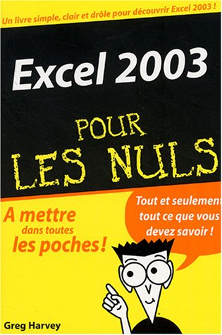 Excel 2003 pour les nuls