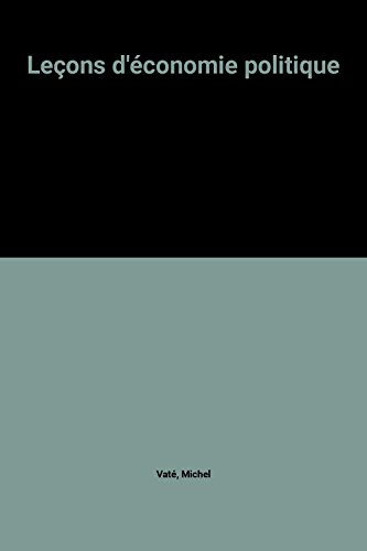 leçons d'économie politique
