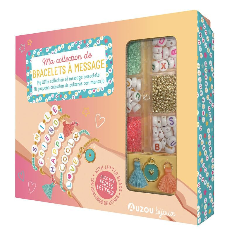 Ma collection de bracelets à message : avec des perles lettres. My little collection of message brac
