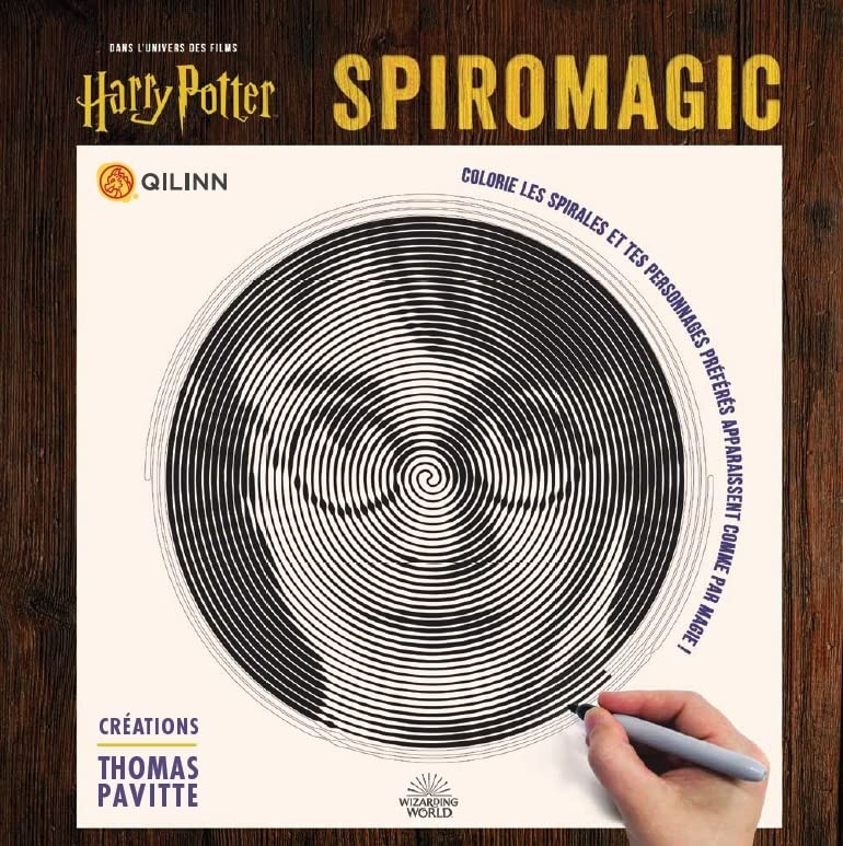 Spiromagic, dans l'univers des films Harry Potter : colorie les spirales et tes personnages préférés
