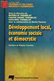 DEVELOPPEMENT LOCAL , ECONOMIE SOCIALE ET DEMOCRATIE