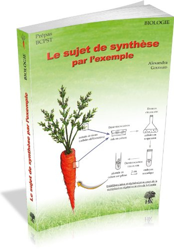 Le sujet de synthèse par l'exemple : biologie : prépas BCPST