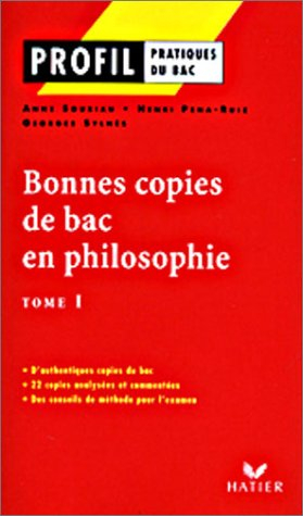 Profile, tome 1 : Bonne copies de bac en philosophie