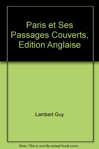 The covered passages of Paris