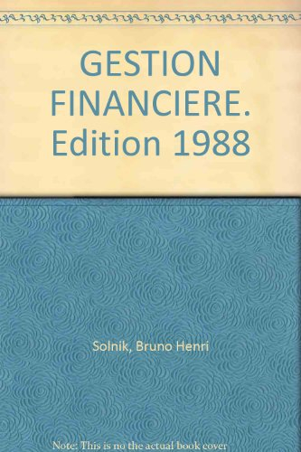 gestion financiere. edition 1988