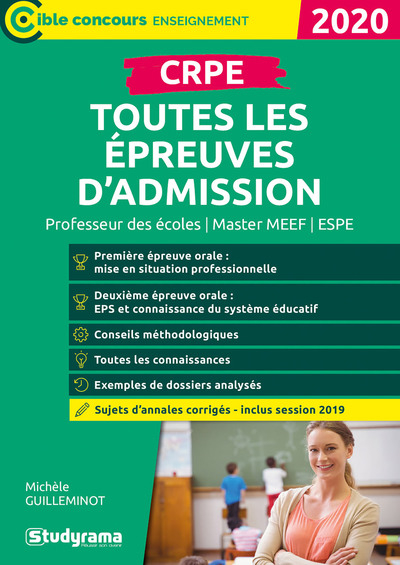 CRPE, toutes les épreuves d'admission : professeur des écoles 2020 : sujets d'annales corrigés, sess
