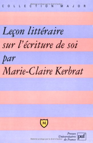 Leçon littéraire sur l'écriture de soi