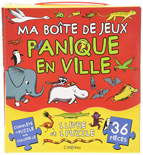 ma boite de jeux panique en ville : avec 1 livre et 1 puzzle
