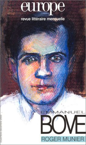 Europe, n° 895-896. Emmanuel Bove, Roger Munier