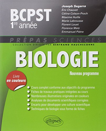 Biologie, BCPST 1re année : nouveau programme