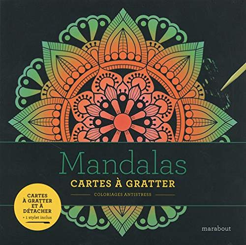 Mandalas : cartes à gratter : coloriages antistress