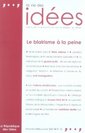 Vie des idées (La), n° 18. Le blairisme à la peine